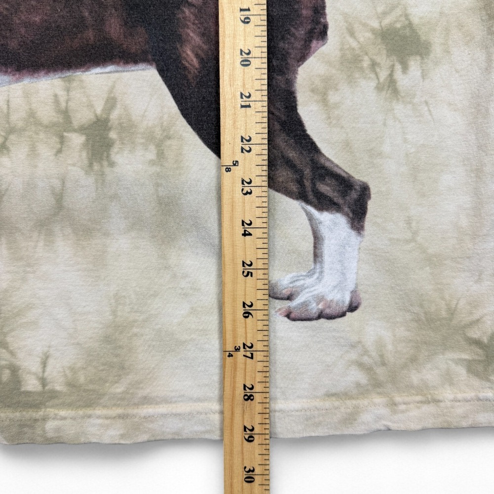 Vintage The Mountain Boston Terrier Dog T Shirt Mens L Tie Dye Graphic Y2K - Picture 10 of 10